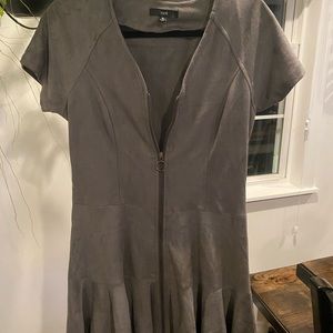 Grey vegan suede dress Size M - excellent condition!